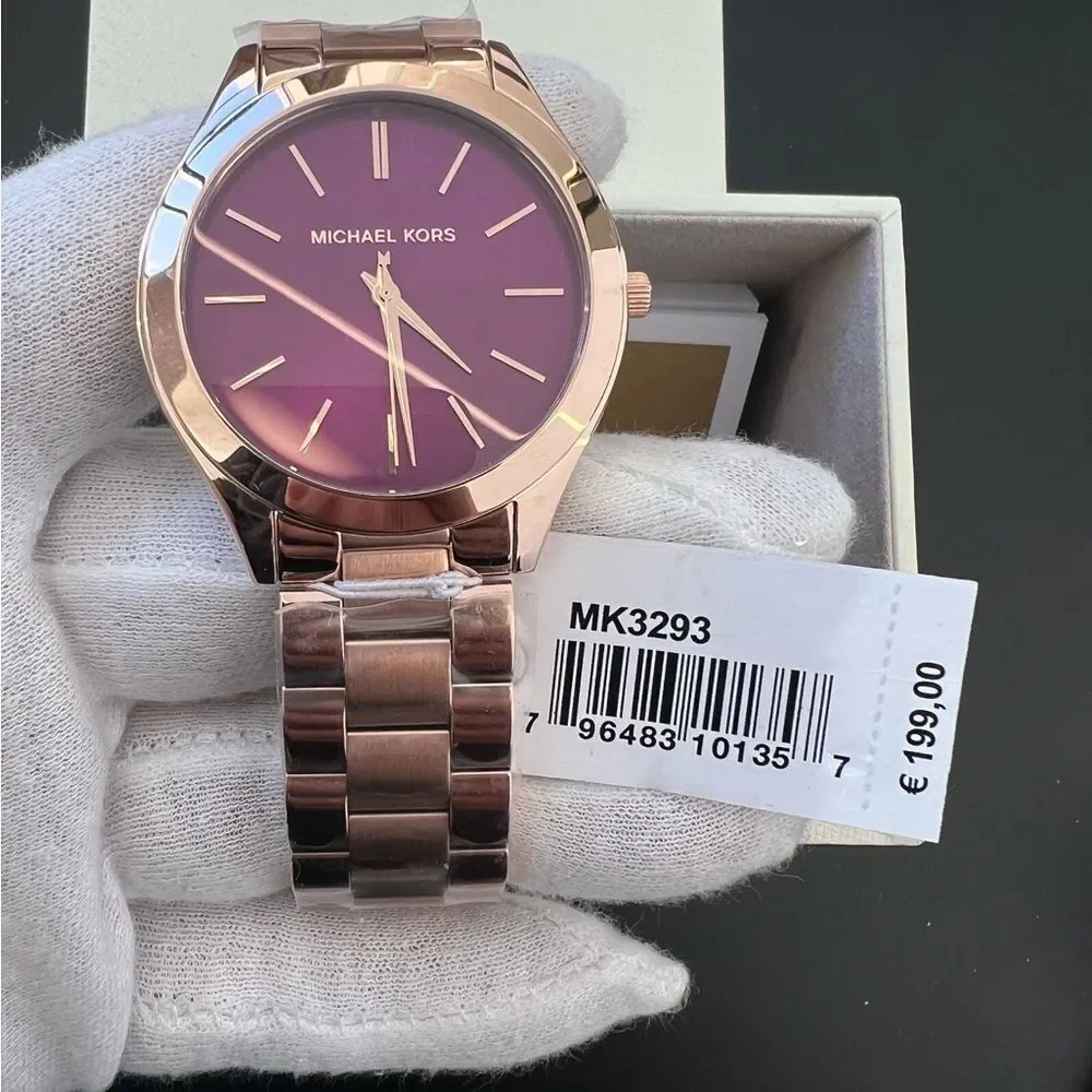 Michael Kors Rose Gold Watch with Deep Purple Face